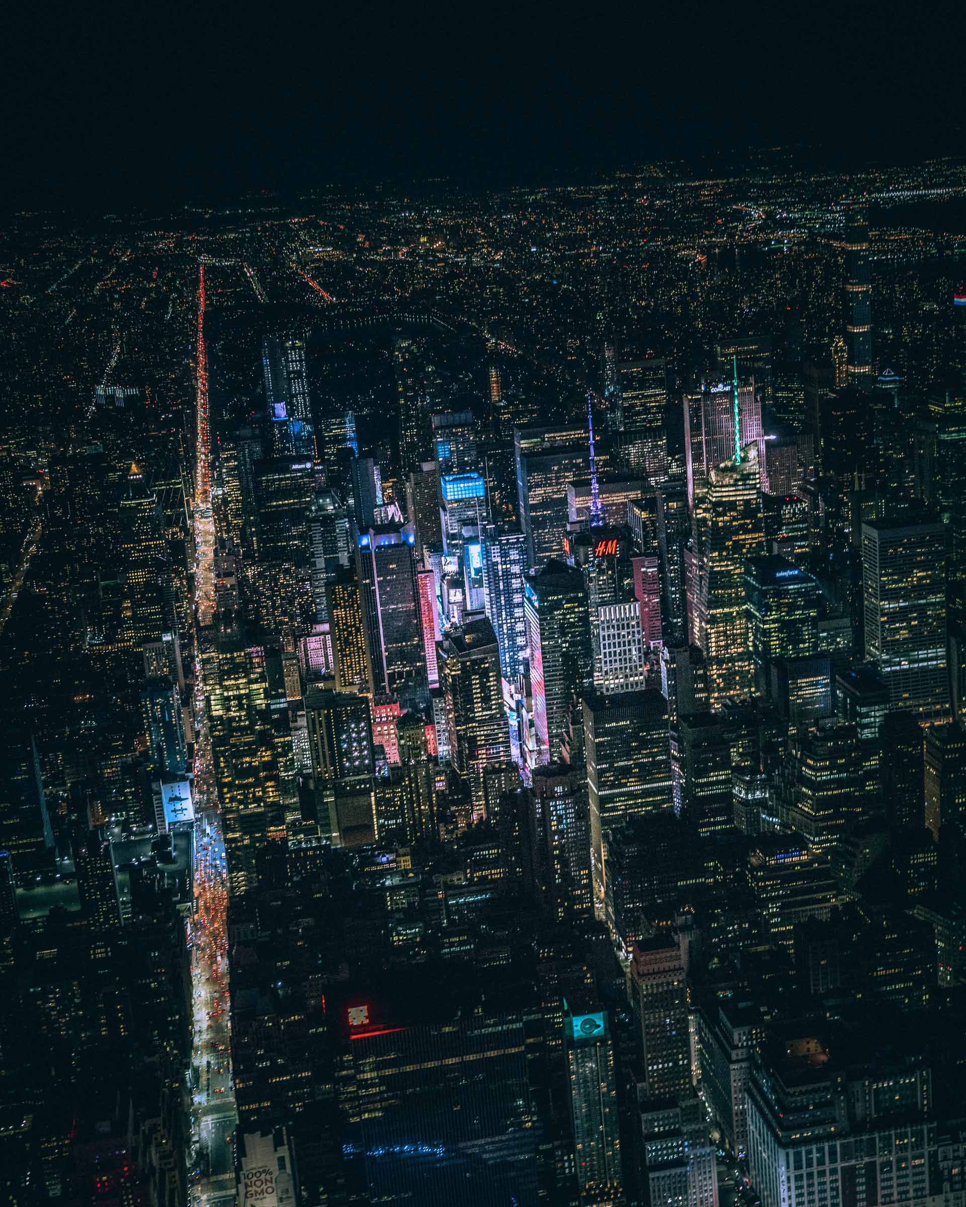 ny at night background