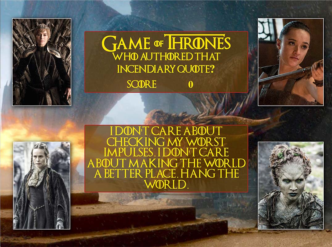 Game of Thrones Quotes Game